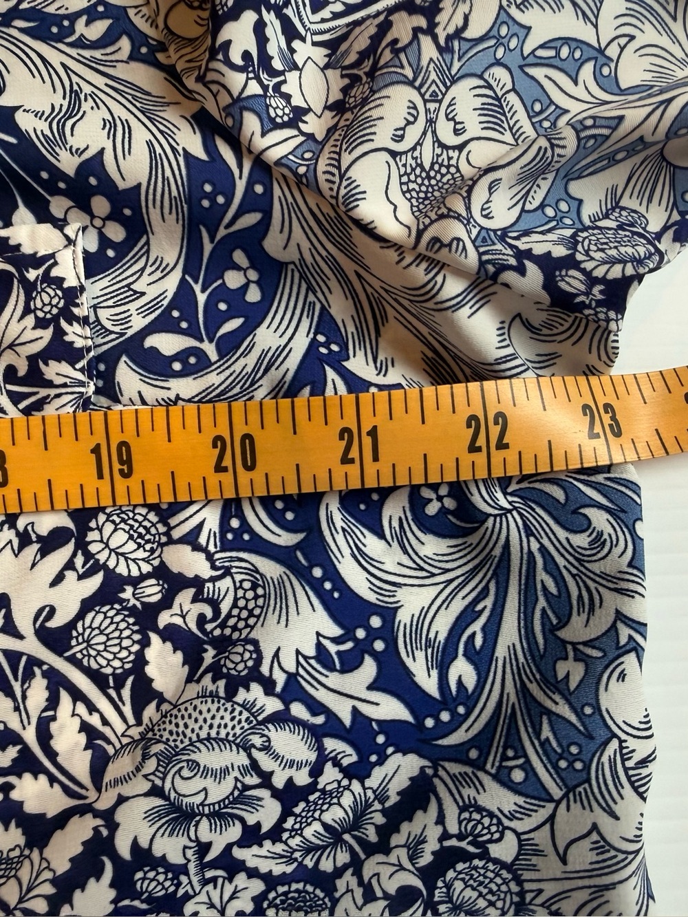 White Stag Blue and White Paisley Floral Blouse - Picture 5 of 8